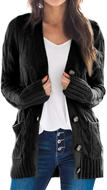 W&W Mode | Stylischer Plus-Size Mittel-langer Cardigan Pullover