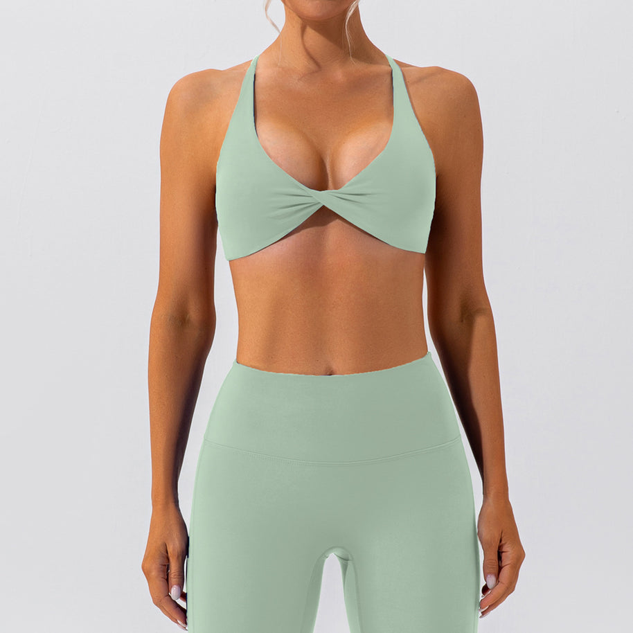 Damen Sportlich-funktionales Bustier mit gekreuztem Rückendesign und atmungsaktiven Materialien WW