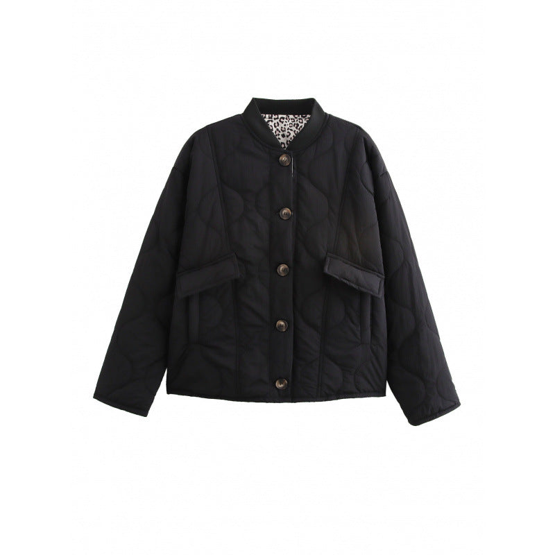 Damen Steppjacke mit praktischen Taschen und dekorativem Knopfverschluss WW