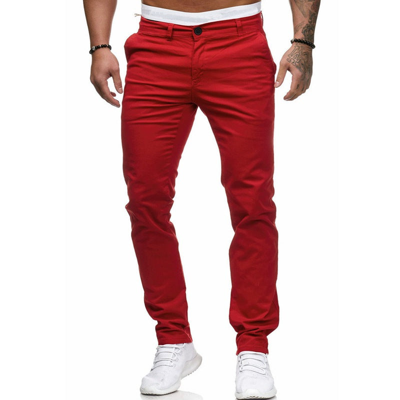 Herren maßgeschneiderte Slim-Fit Chino-Hosen WW