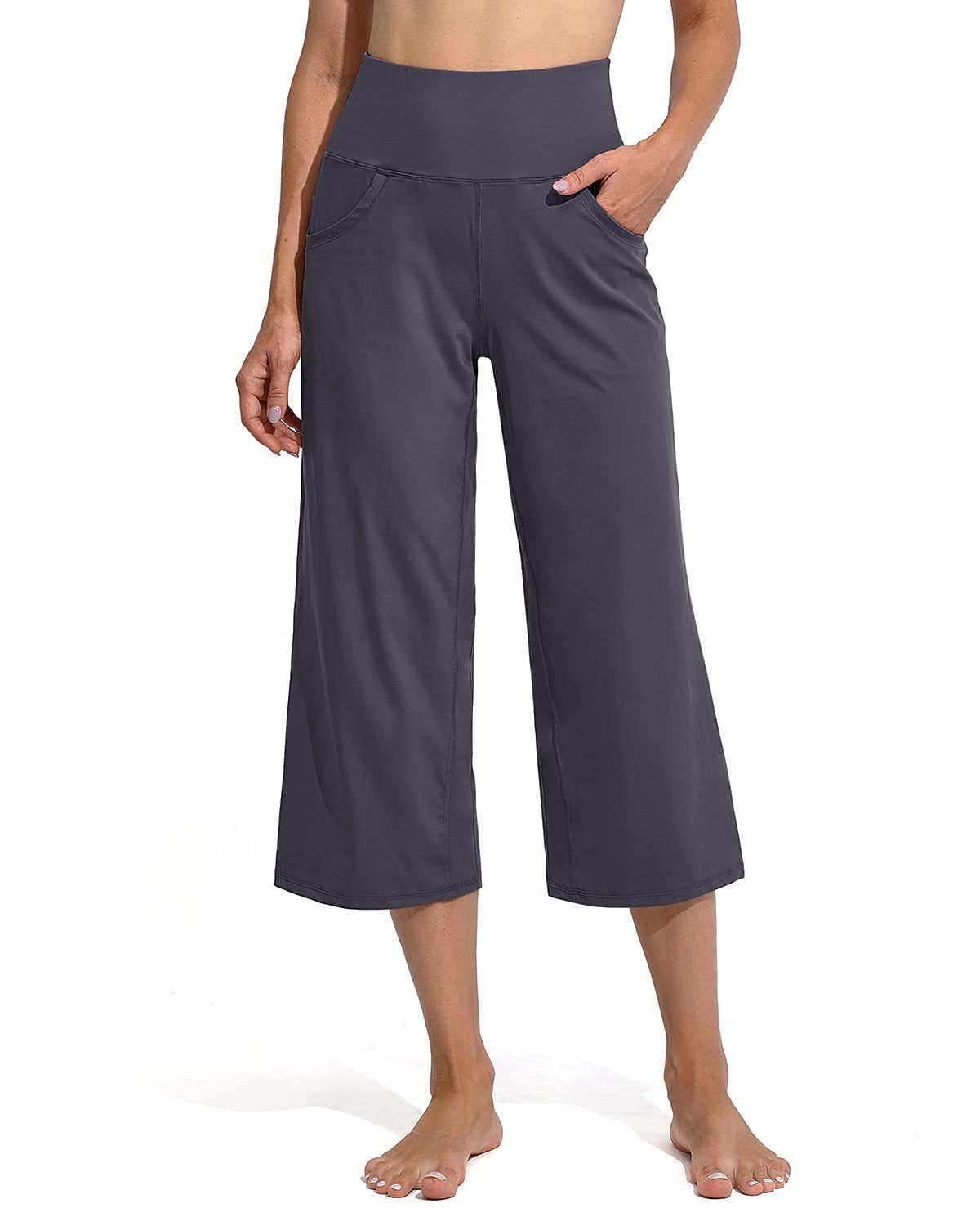Damen Bequeme Sportliche Culotte mit hohem Bund und praktischen Taschen WW