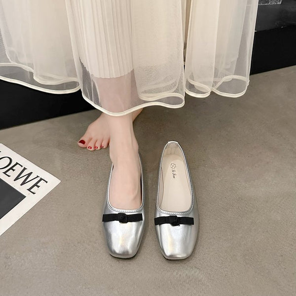 Damen Ballerinas mit dekorativer Schleifenapplikation und bequemer Sohle W&W