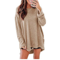 Damen Bequem Überdimensionierter Texturierter Pullover Sweater WW
