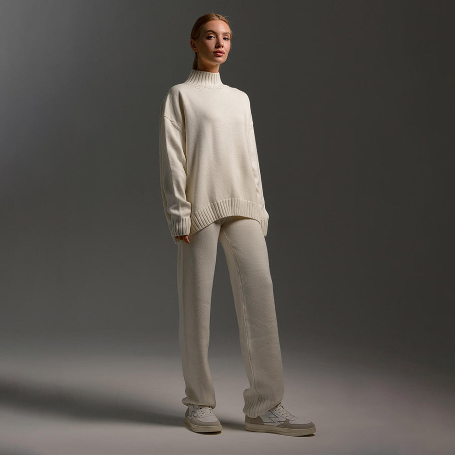 Damen Steckpullover und lässige Freizeithose Set WW