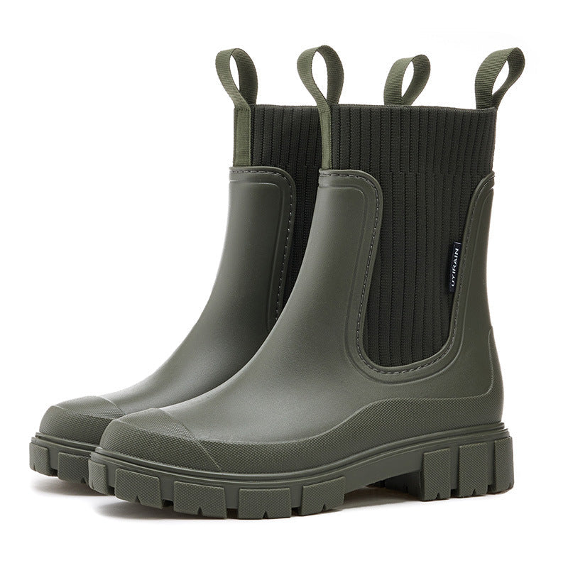 W&W Mode | Wasserdichte Stiefel Mit Dicker Sohle Für Frauen