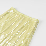 Damen Glitzernder Minirock mit schimmernden Pailletten und elastischem Bund WW