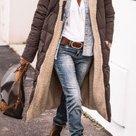 WW - Langer, Bequemer Mantel, Der Auf Zwei Seiten Getragen Werden Kann