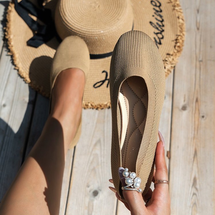 Damen Ballerinas mit flexiblem Obermaterial und rutschfester Sohle WW