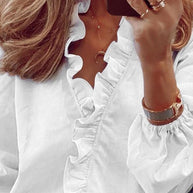Damen Rüschenbluse W&W