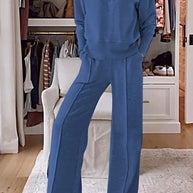 WW | Lockeres Oberteil und Hose mit weitem Bein Set