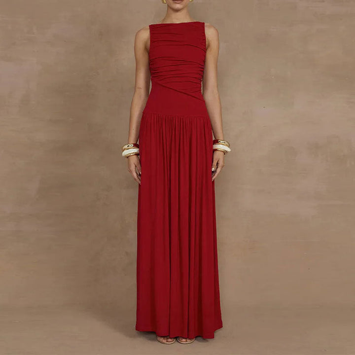 Damen Maxikleid mit raffiniertem Drapierungseffekt W&W Mode
