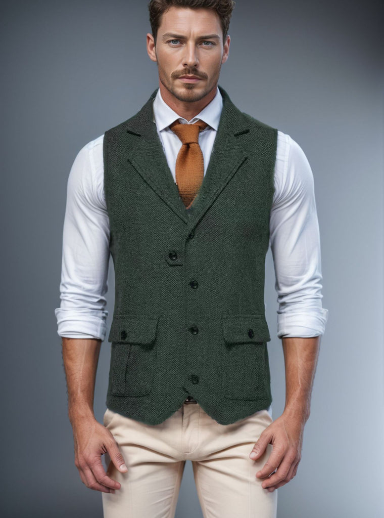 Herren Weste im klassischen Herringbone-Design WW