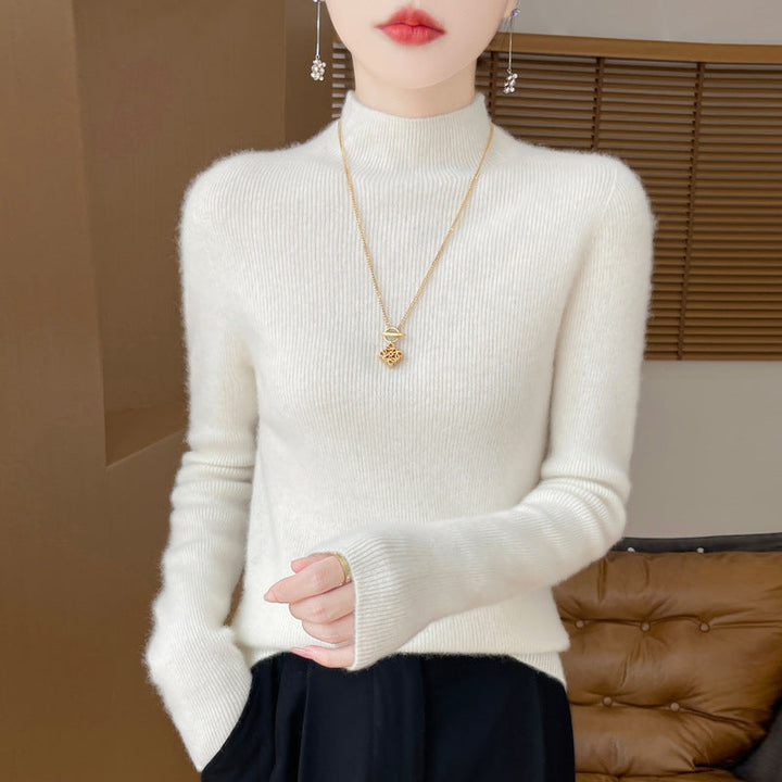 W&W Mode | Eleganter Pullover Aus Besticktem Blumenstrick Für Frauen