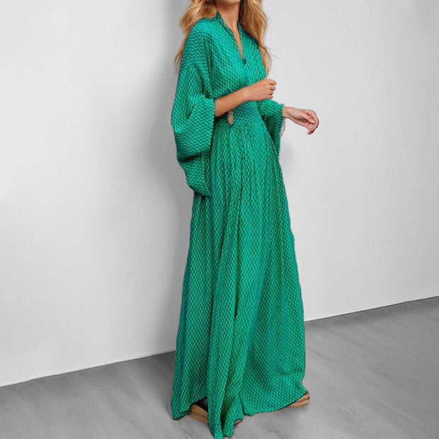 Damen Elegantes Kimono Kleid WW