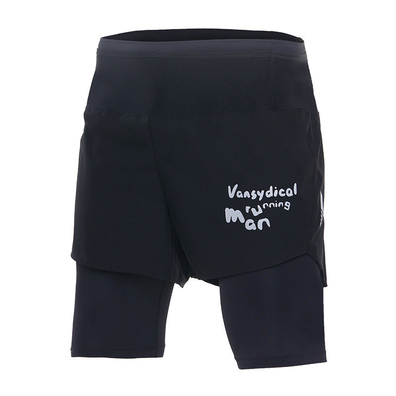 Herren Sportliche Multifunktions-Shorts mit integriertem Kompressions-Leggings WW
