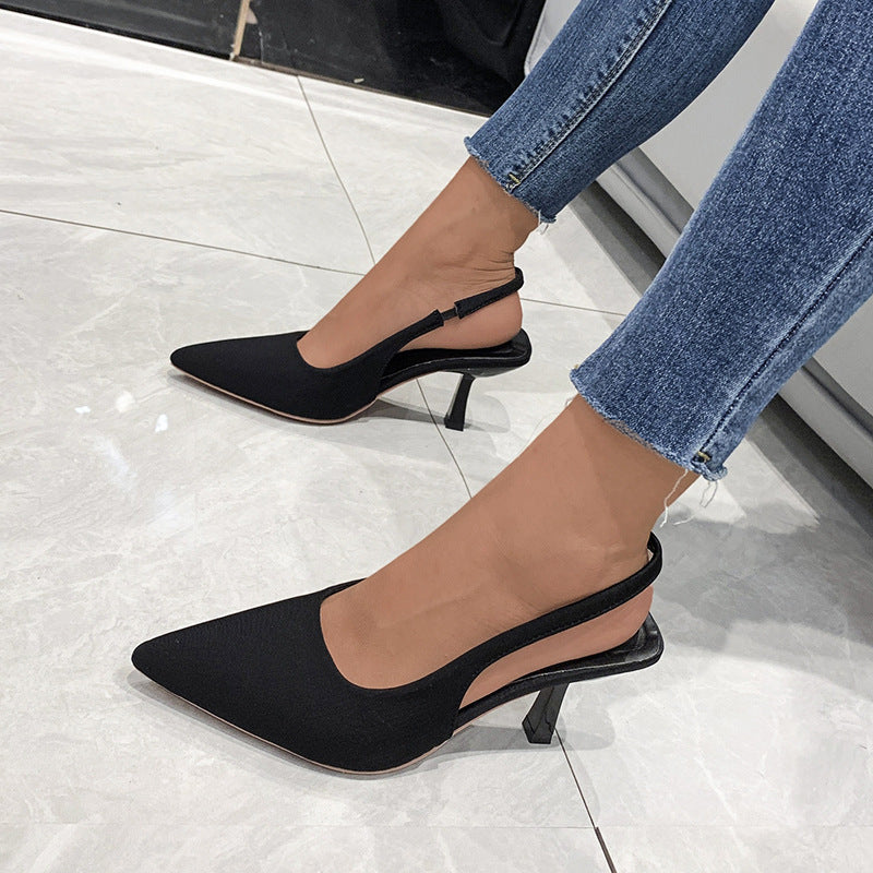 Damen Slingback-Pumps mit schmaler Spitze und leichter Absatzhöhe WW