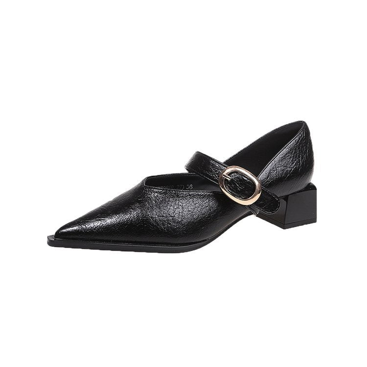 Damen Elegante Mary Jane Schuhe mit modischem Blockabsatz und verstellbarem Riemen W&W Mode