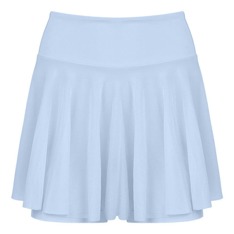 Damen Sportlicher Faltenrock mit hohem Bund und elastischem Material WW