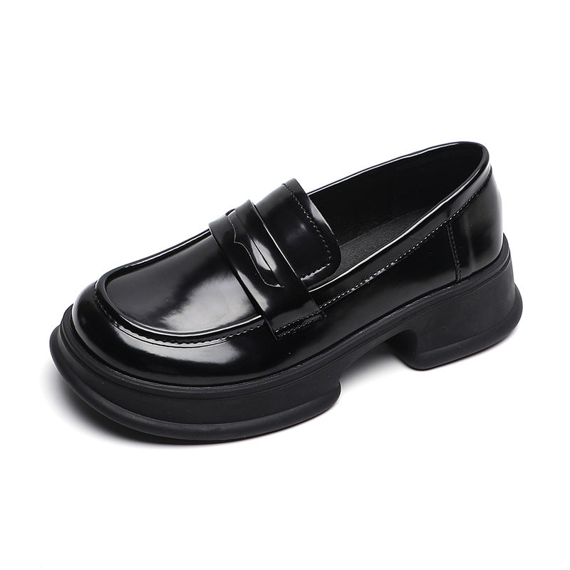 Damen Modische Loafers mit robuster Plateau-Sohle und elegantem Design WW