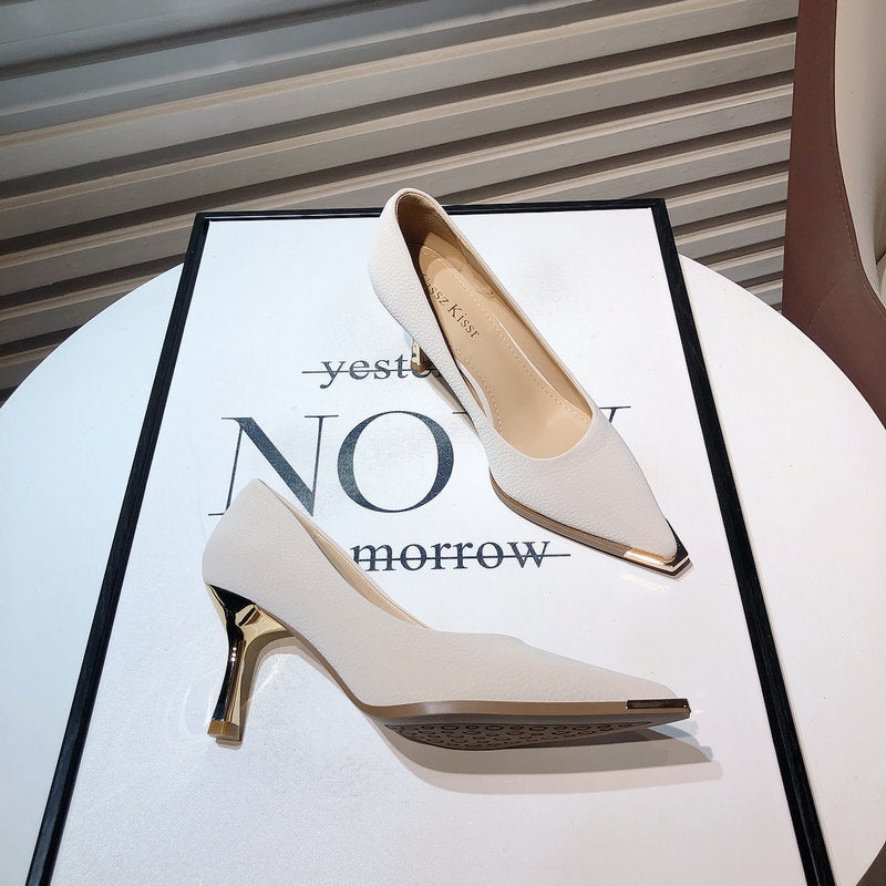 Damen nachhaltige spitze Pumps mit elegantem Blockabsatz und hochwertigen Materialien WW