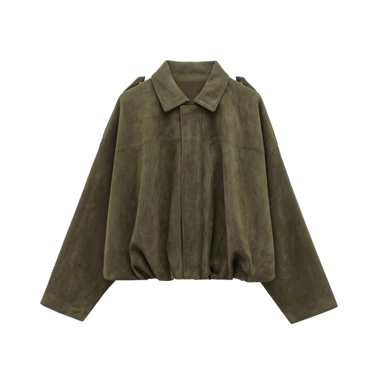 Damen lässige Bomberjacke mit drei-dimensionalem Effekt und hohem Kragen WW