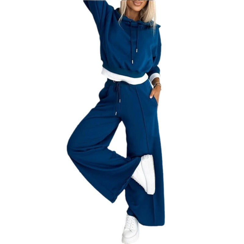Damen Sportliches Lounge-Set mit weitem Schnitt und Kapuze WW