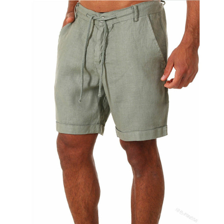 Herren Freizeitliche Leinen-Shorts mit modernem Schnitt W&W Mode