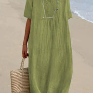 WW | Sommerkleid Aus Baumwolle Und Leinen