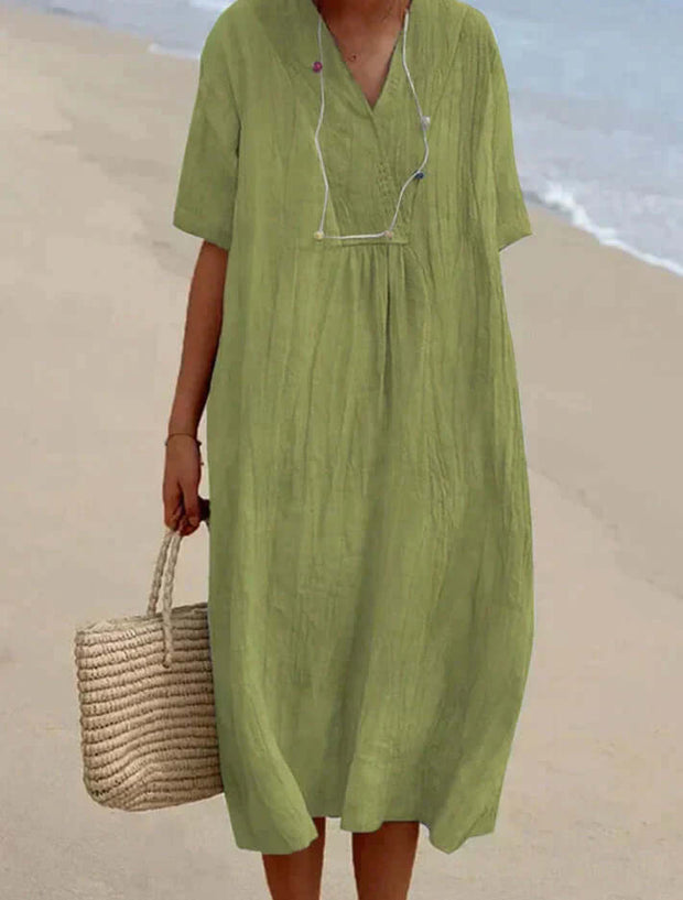 WW | Sommerkleid aus Baumwolle und Leinen