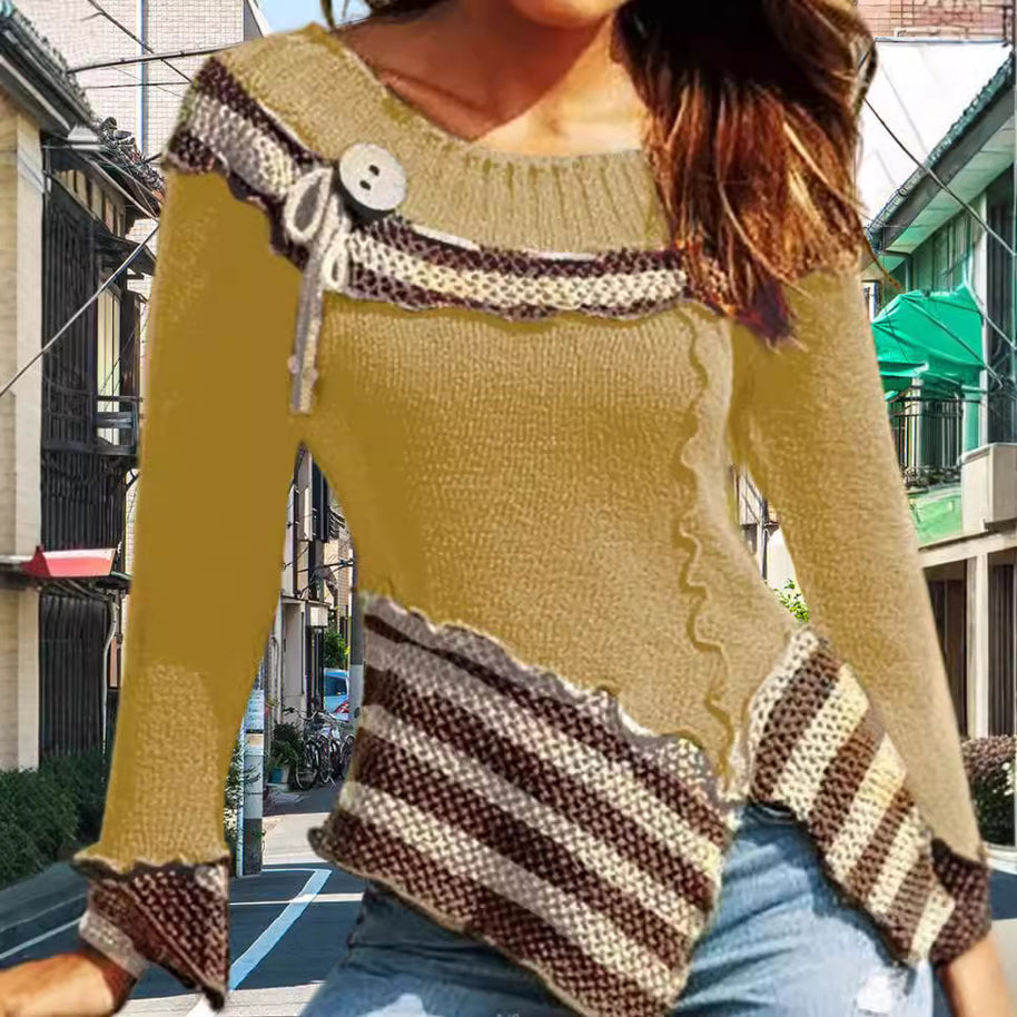 Damen Strickpullover mit kunstvollem Design und eleganten Details WW
