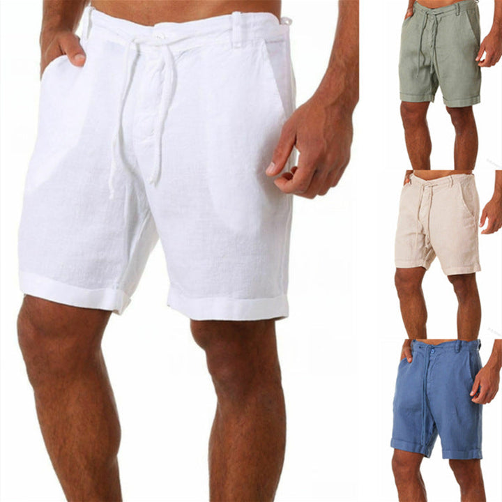 Herren Freizeitliche Leinen-Shorts mit modernem Schnitt W&W Mode