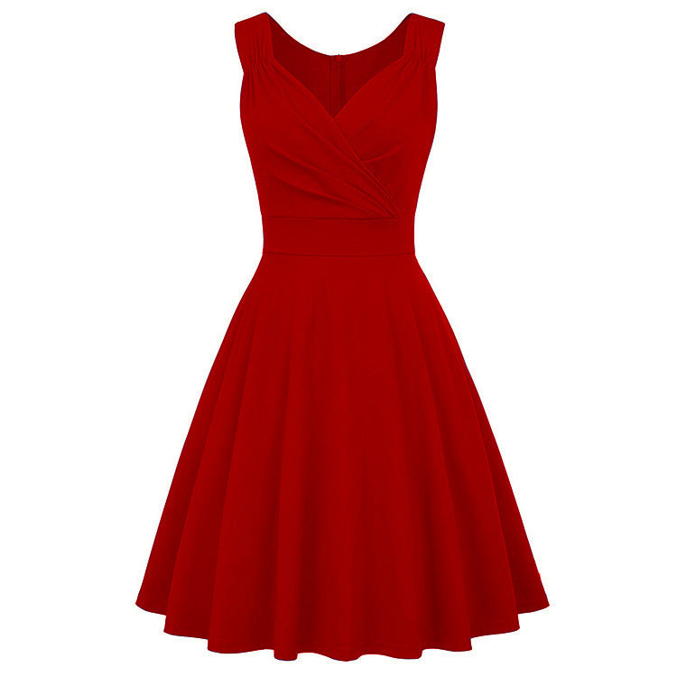 Damen A-Linien Kleid mit elegantem Wickeldesign und taillierter Silhouette WW