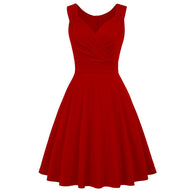 Damen A-Linien Kleid mit elegantem Wickeldesign und taillierter Silhouette WW