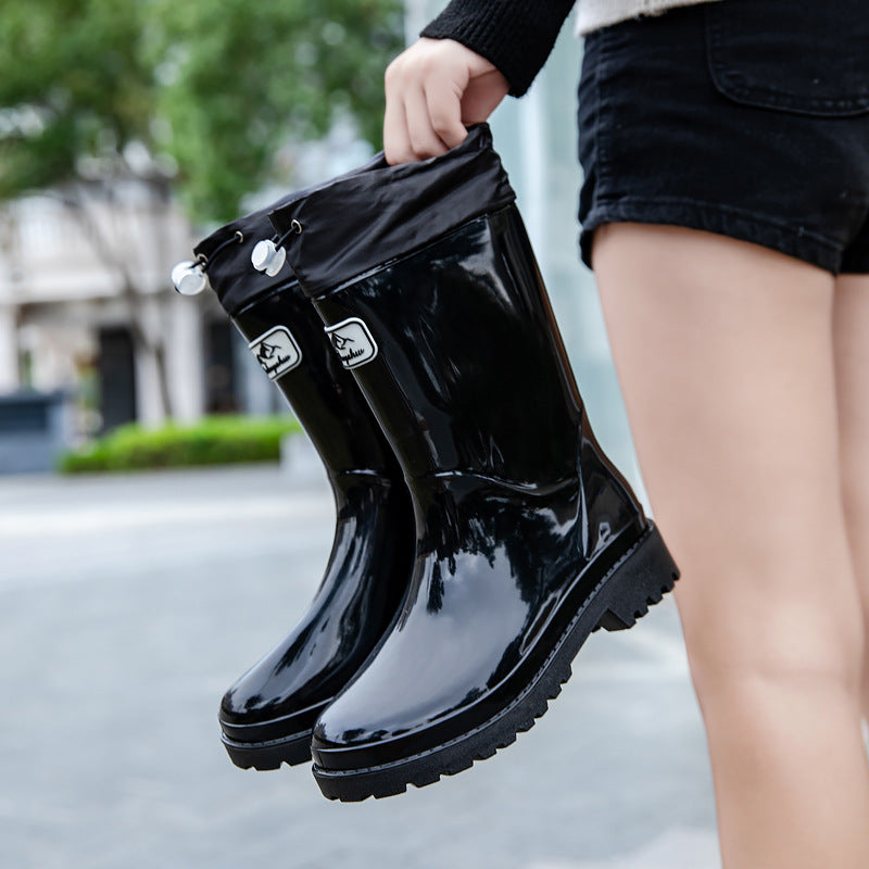 Damen Hochwertige und stylische Gummistiefel mit verstellbarem Schnürsystem WW