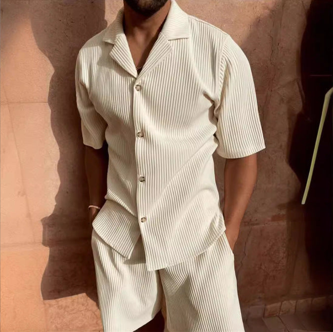 Herren Kurzarm Hemd und Shorts Set WW