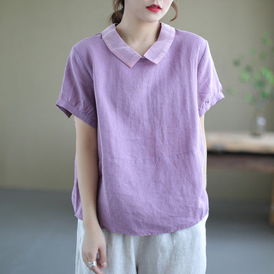 WW | Leinen Vintage Bluse für Damen - Stilvolle und Bequeme Bluse
