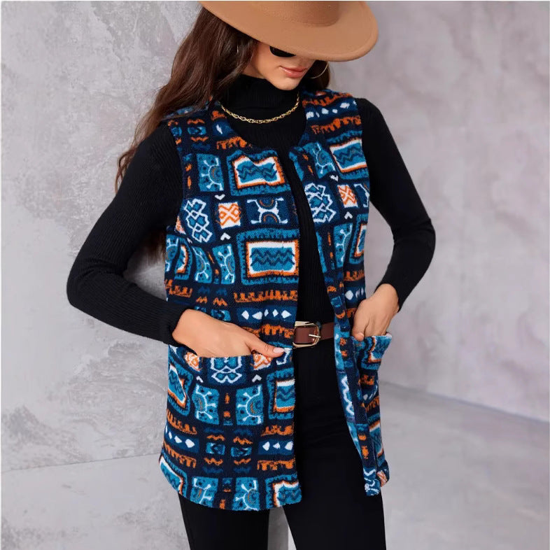 Damen Statement-Weste im Ethno-Design WW