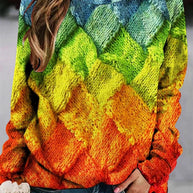 Pullover aus bedruckter Wolle