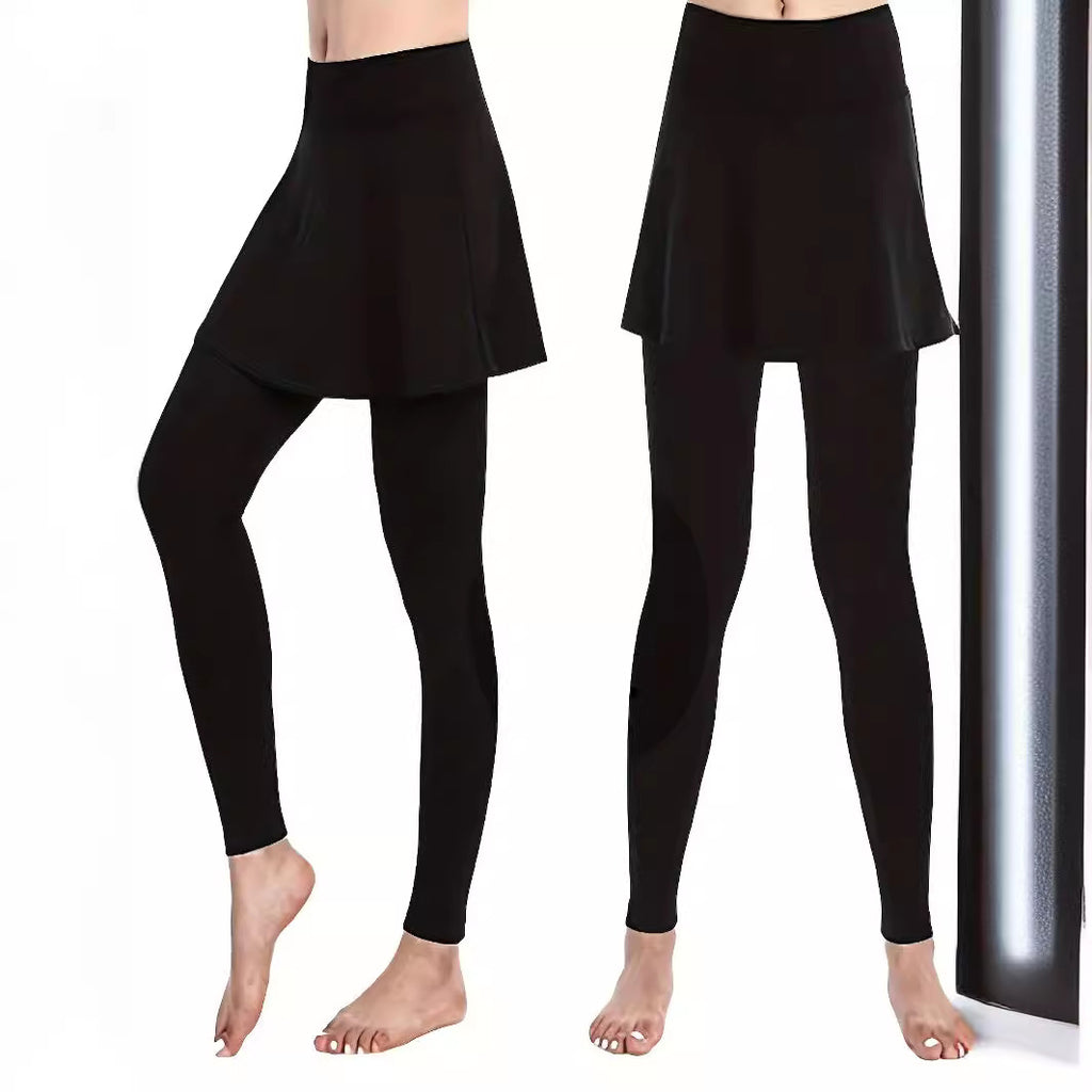 Damen Leggings mit schwingendem Rock WW