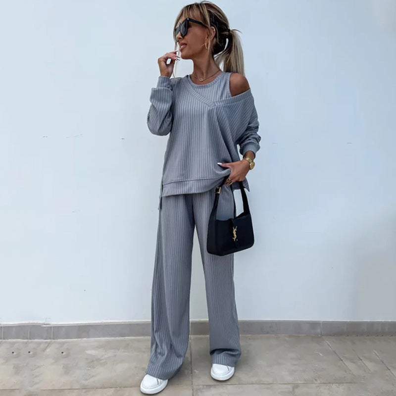 Damen Bequemes und elegantes Lounge-Set mit weitem Schnitt WW
