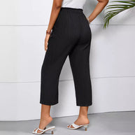 Damen Elegante und luftige Plisseehose mit elastischem Bund W&W