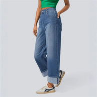 Damen Relaxed Fit Wide-Leg Jeans WW