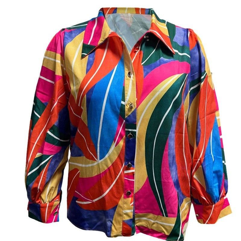 Damen auffällige Bluse mit strukturierten Ärmeln WW