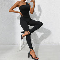Damen Einteiler mit asymmetrischem Schnitt und italienischem Design WW