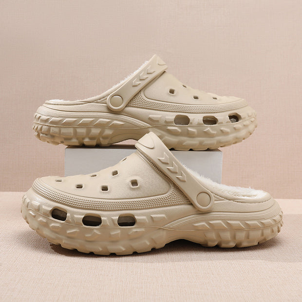Bequeme Clogs zum Hineinschlüpfen mit Fleece-Futter WW