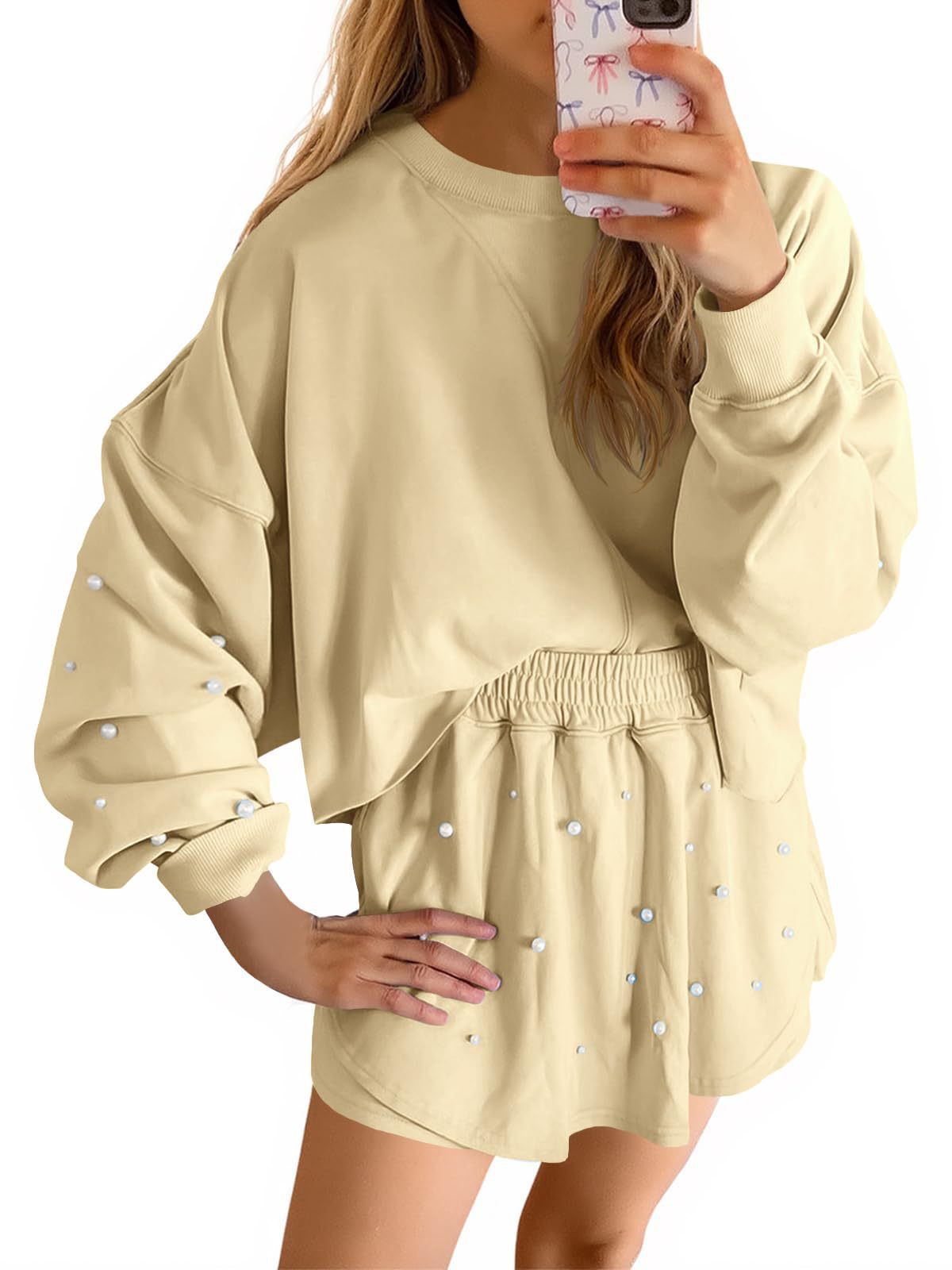 Damen Sportliches Sweatshirt- und Rock-Set WW
