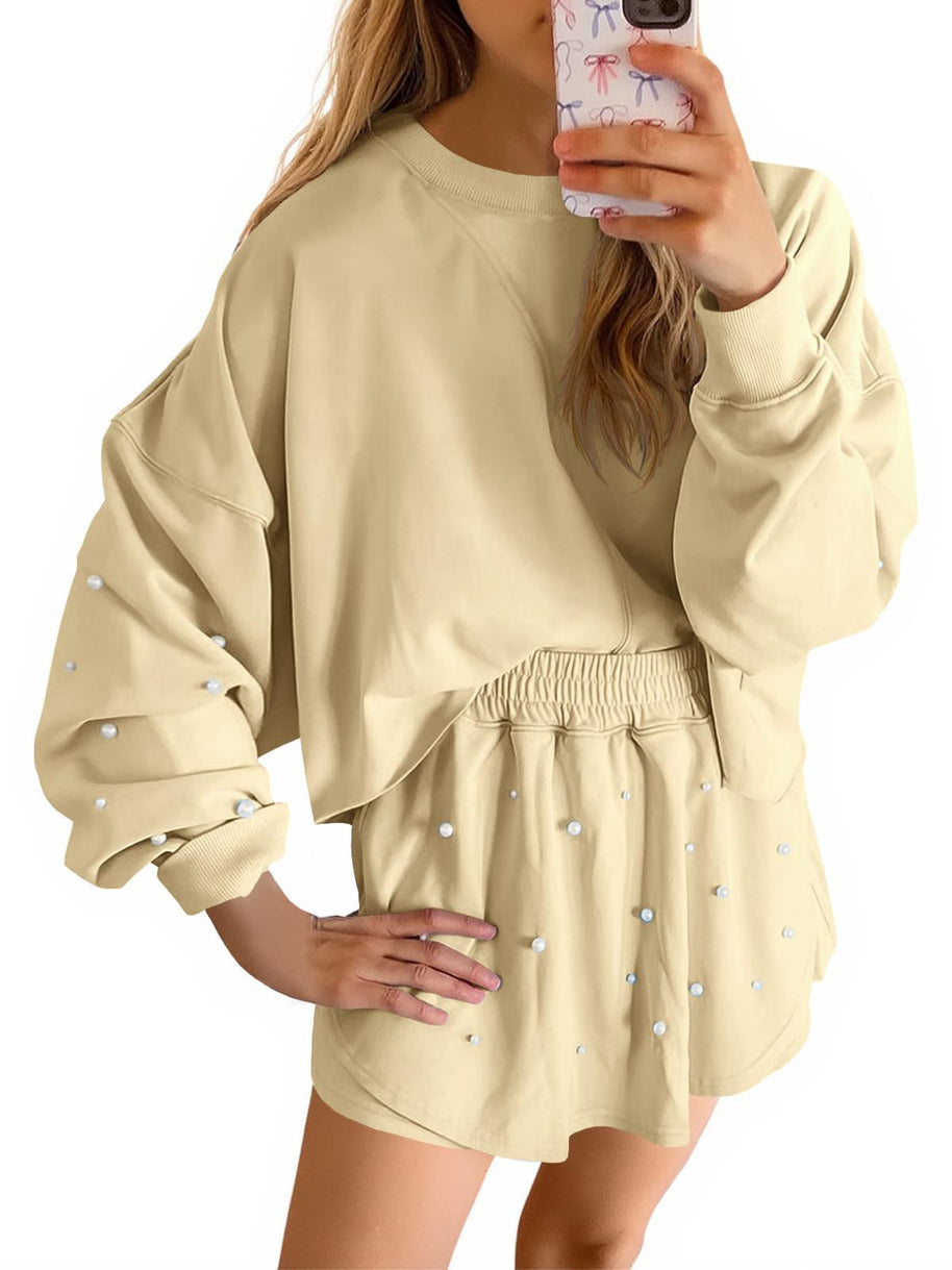 Damen Sportliches Sweatshirt- und Rock-Set WW