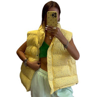 Damen Steppweste mit modischem Kragen und praktischen Taschen WW