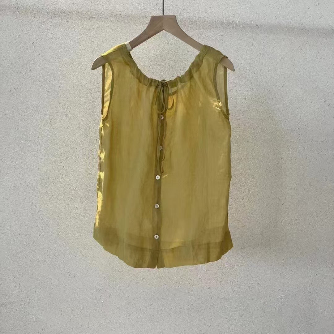 Damen Soft Linen Tank Top W&W Mode
