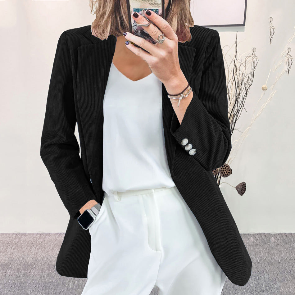 Damen Cordblazer mit feiner Textur und eleganten Details WW